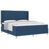 vidaXL Boxspringbett mit Matratze mit Kopfteil Blau 180 x 200 cm Stoff
