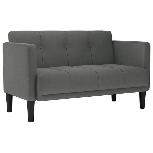 vidaXL Zweisitzer-Sofa Dunkelgrau 111 cm Stoff