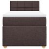 vidaXL Boxspringbett mit Matratze Dunkelbraun 90x200 cm Stoff