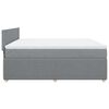 vidaXL Boxspringbett mit Matratze Hellgrau 180x200 cm Stoff