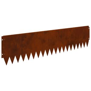 vidaXL Raseneinfassung 10 pcs 103 x 25 cm Stahl Rostig