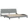 vidaXL Bettgestell ohne Matratze Hellgrau 200x200 cm Stoff