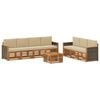 vidaXL Sofagarnituren 8 stk. Natur und Beige Massivholz Akazie