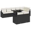 vidaXL Gartensofa-set 9 stk. Schwarz und Creme Poly-Rattan