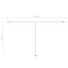 vidaXL Standmarkise Automatisch 500x300 cm Creme
