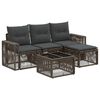 vidaXL Gartensofa-set 5 pcs Grau und Dunkelgrau Poly-Rattan