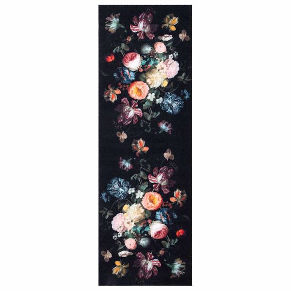 vidaXL K&uuml;chen Teppich Schwarz 180 x 60 cm Samt