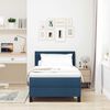 vidaXL Boxspringbett mit Matratze mit LED Blau 90 x 190 cm Stoff