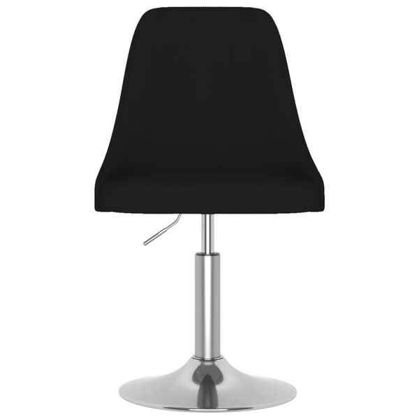 vidaXL Esszimmerst&uuml;hle 4 Stk. Drehbar Schwarz Stoff