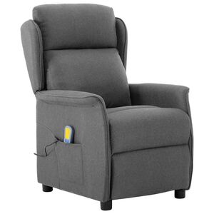 vidaXL Massagesessel Hellgrau 93,5 x 67,5 x 101,5 cm Stoff
