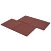 vidaXL Fallschutzfliesen 12 Stk. Gummi 50 x 50 x 3 cm Rot