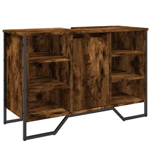 vidaXL Waschbeckenunterschrank R&auml;uchereiche 91x35x60 cm Holzwerkstoff
