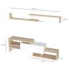 Homemania TV-Schrank-Set Fenice 150x27x45 cm Wei&szlig; und Sonoma
