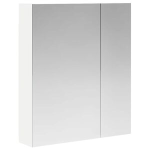 vidaXL Badezimmerspiegelschrank Wei&szlig; 60 x 14,5 x 70 cm Holzwerkstoff