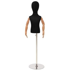 vidaXL Verstellbares 120-157 cm Mannequin mit Basis Unisex PP Schwarz