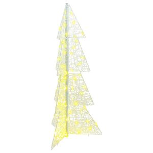vidaXL Weihnachtsbaum mit 100 LEDs Warmes Wei&szlig; 120 cm Acryl
