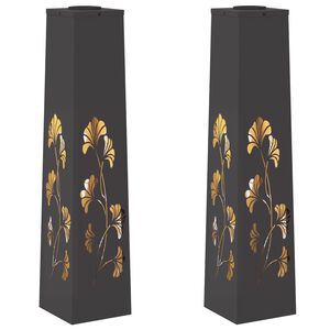 vidaXL Solar LED Weg Licht 2 stk. Warmes Wei&szlig; 18 x 18 x 80 cm
