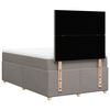 vidaXL Boxspringbett mit Matratze Taupe 120x200 cm Stoff
