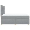 vidaXL Boxspringbett mit Matratze Hellgrau 140x190 cm Stoff