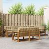 vidaXL Outdoor-Sofagarnitur mit Kissen 7 pcs Natur und Beige