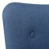 vidaXL Sessel mit Fu&szlig;hocker Blau Stoff