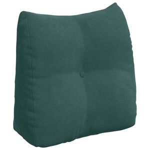 vidaXL R&uuml;cken Kissen Dunkelgr&uuml;n 45 x 24 x 50 cm Samt