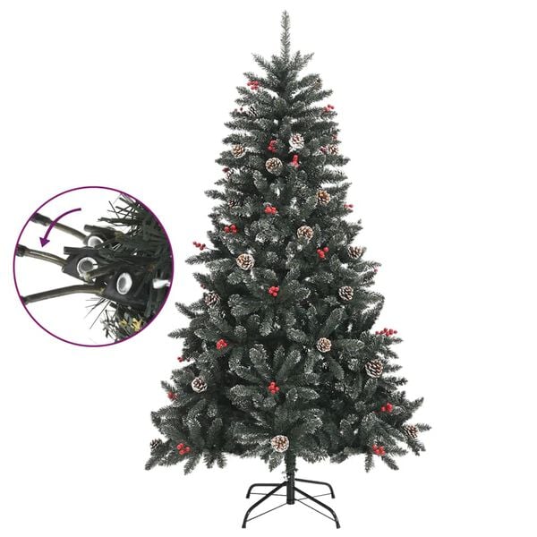 vidaXL Künstlicher Weihnachtsbaum mit Ständer Grün 150 cm PVC