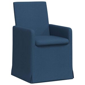 vidaXL Esszimmerst&uuml;hle 2 pcs Blau 57 x 67 x 95 cm Stoff
