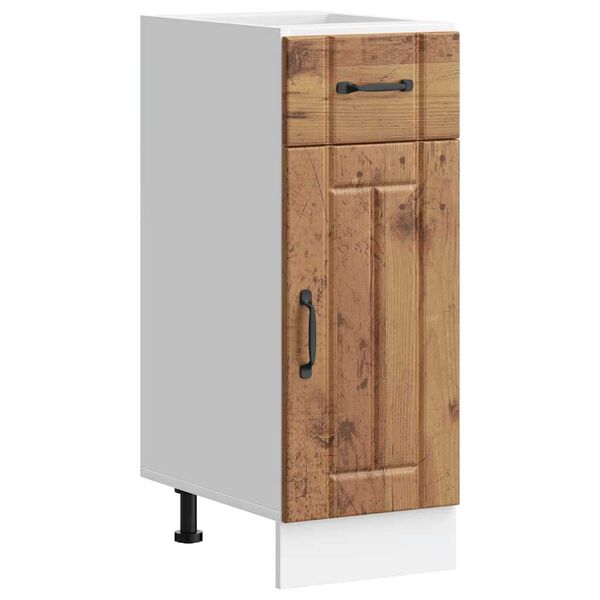 vidaXL Küchen-Unterschrank Lucca Altholz-Optik Holzwerkstoff