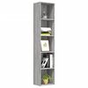 vidaXL B&uuml;cherregal Grau Sonoma 40x30x189 cm Holzwerkstoff