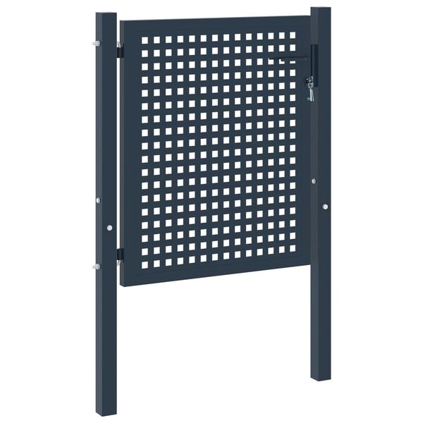vidaXL Zauntor Anthrazit 102x75 cm Stahl