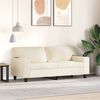 vidaXL 2-Sitzer-Sofa Creme 140 cm Kunstleder