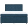 vidaXL Boxspringbett mit Matratze Dunkelblau 200x200 cm Samt