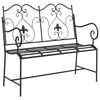 vidaXL Gartenbank 2 -Seater 104 x 54 x 93 cm Stahl Schwarz