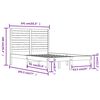vidaXL Massivholzbett Schwarz 135x190 cm