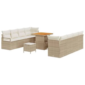 vidaXL Garten-Sofa-Set 11 stk. 10-Sitzer Beige und Creme