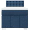 vidaXL Boxspringbett mit Matratze Blau 90x190 cm Stoff