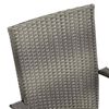 vidaXL Gartenst&uuml;hle Stapelbar 4 Stk. Grau Poly Rattan