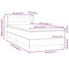 vidaXL Boxspringbett mit Matratze Hellgrau 80x210 cm Samt