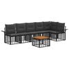 vidaXL Outdoor-Sofagarnitur 7 stk. Schwarz und Dunkelgrau Polyester