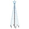 vidaXL LED-Weihnachtsbaum mit Erdn&auml;geln Blau 108 LEDs 180 cm