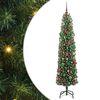 vidaXL K&uuml;nstlicher Weihnachtsbaum mit 300 LEDs mit St&auml;nder Gr&uuml;n 210 cm