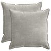 vidaXL Kissenbezug 2 stk. HOUTEN Hellgrau 70 x 70 cm Chenille-Stoff
