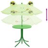 vidaXL 3-tlg. Garten-Bistro-Set f&uuml;r Kinder mit Sonnenschirm Gr&uuml;n