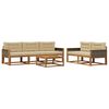 vidaXL Outdoor-Sofagarnitur 6 Stk. Natur und Beige