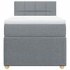 vidaXL Boxspringbett mit Matratze Hellgrau 100x200 cm Stoff