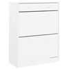 vidaXL Schuhschrank ALTA Wei&szlig; 77x35x96 cm Massivholz Kiefer