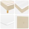 vidaXL Boxspringbett mit Matratze Creme 140 x 190 cm Stoff