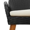 vidaXL Garten Essgruppe mit Kissen 5 pcs Schwarz Poly-Rattan