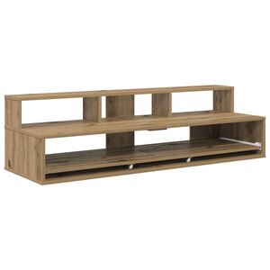 vidaXL Studiotisch Artisan-Eiche 130 x 42,5 x 36 cm Holzwerkstoff